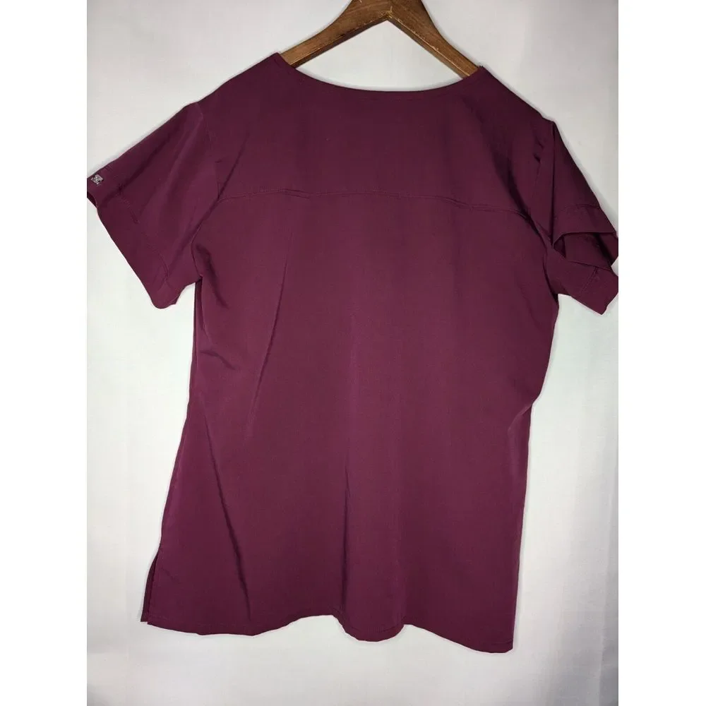 Grey's Anatomy‎ Signature Scrubs Top By Barco Professional Wear Maroon Size XL